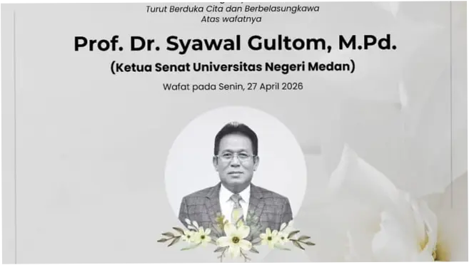 Mantan Rektor Unimed Prof Syawal Gultom Meninggal Dunia, Dunia Pendidikan Sumut Berduka