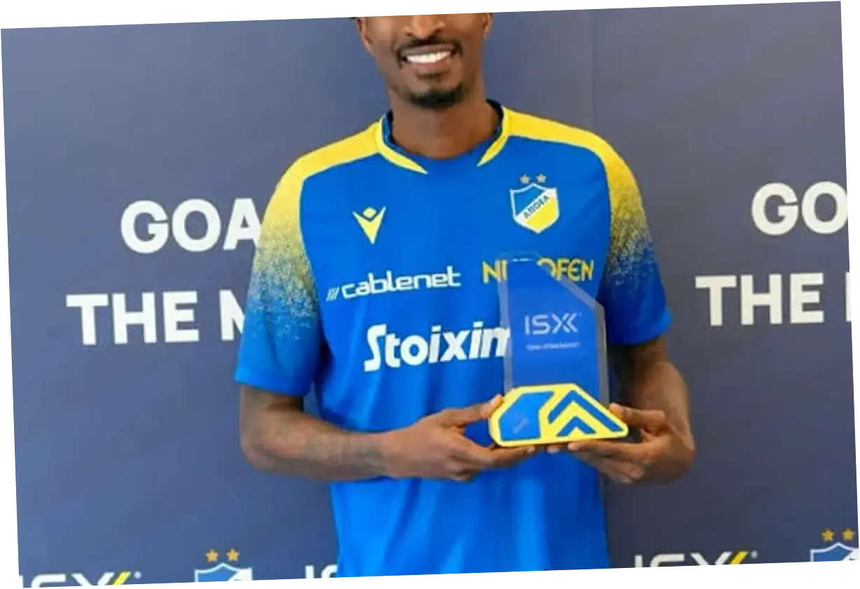 Peter Olayinka Raih Penghargaan Gol Terbaik APOEL FC Bulan April 2026