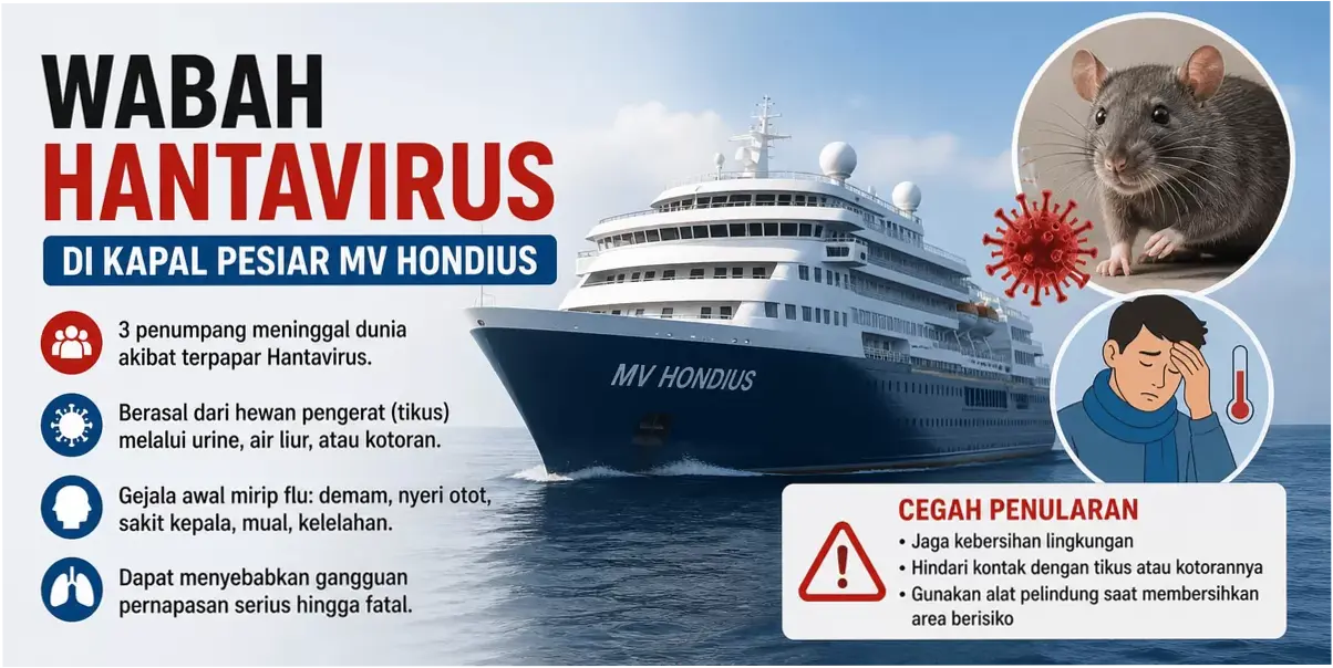 Dunia Soroti Wabah Hantavirus di Kapal Pesiar, WHO: Tidak Perlu Khawatir Pandemi Baru