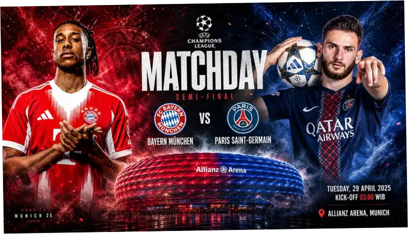 Link Live Streaming Liga Champions Malam Ini Bayern Munchen vs PSG: Misi Comeback