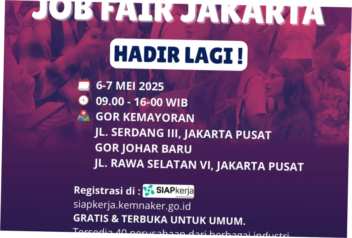 Lowongan Kerja di Jakarta Job Fair 2026, Ada 42 Perusahaan