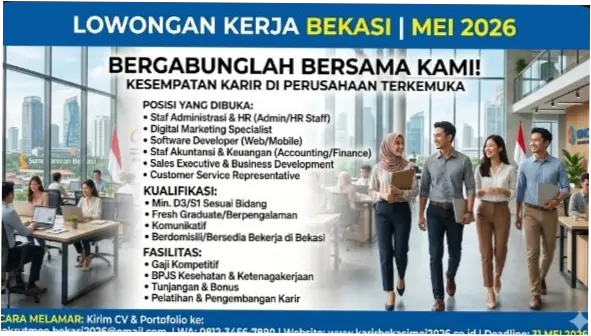 Lowongan Kerja Mei 2026 di Jakarta, LinkIT Tawarkan Gaji Minimal Rp 8 Juta