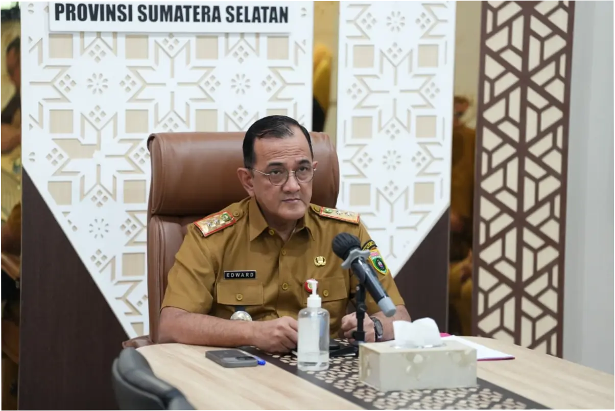 Sekda Sumsel Edward Candra Ikuti Peresmian Koperasi Merah Putih oleh Presiden Prabowo, Jadi Motor Penggerak Ekonomi