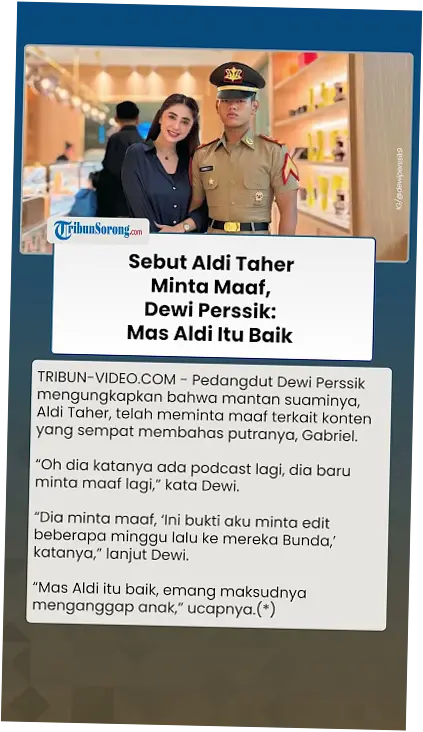 Dewi Perssik Sebut Aldi Taher Sudah Minta Maaf, Katanya Masalah di Podcast