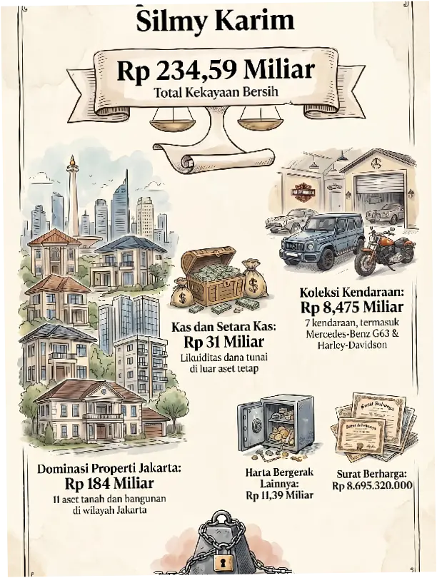 Harta Kekayaan Silmy Karim Rp 234,5 M, Punya Properti Rp 184 M dan Mercedes Rp 6 M