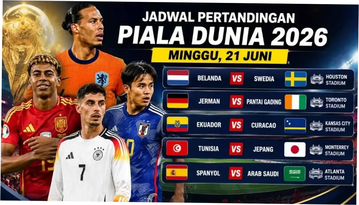 Jadwal Piala Dunia 2026 Malam Ini Spanyol vs Arab Saudi: Kesempatan