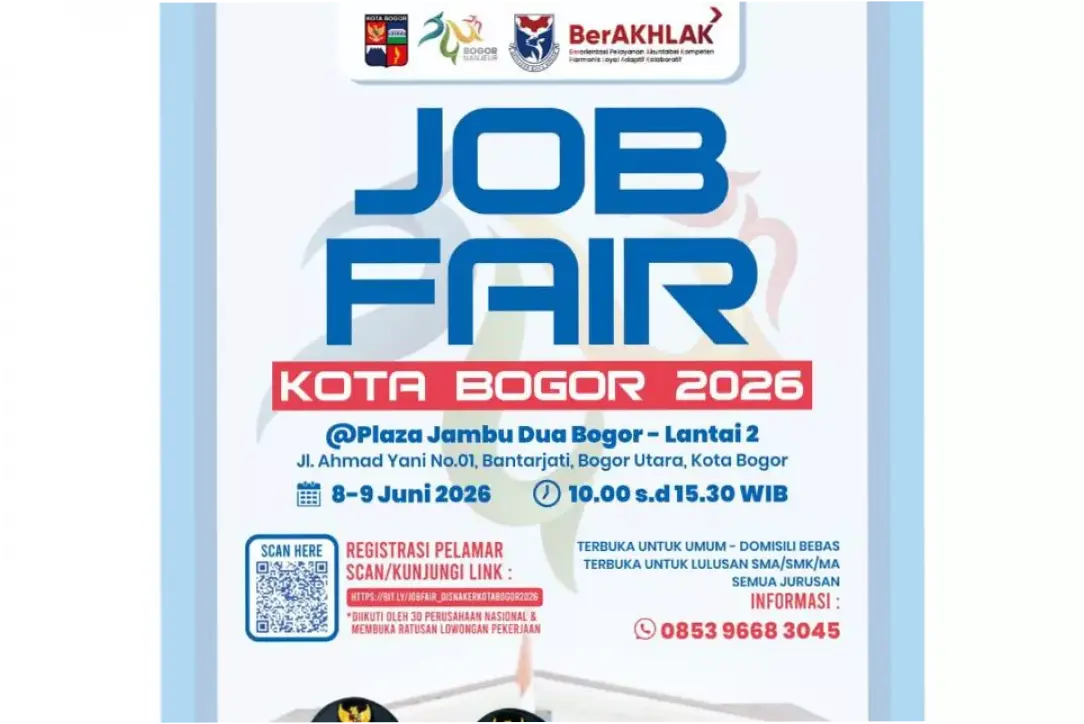 Lowongan Kerja Juni 2026 di Bogor, Ada 3.212 Posisi dari 30 Perusahaan