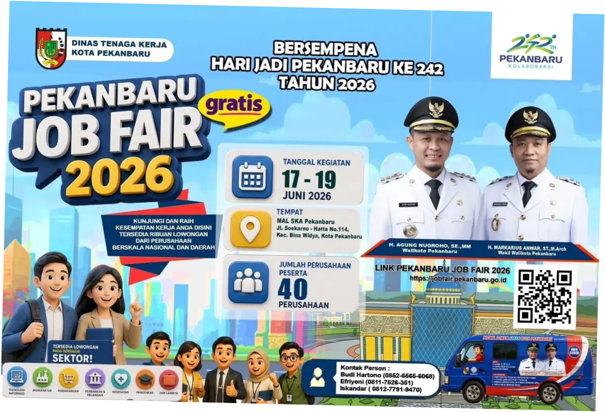 Lowongan Kerja Pekanbaru Juni 2026, Ada 1.289 Posisi di 40 Perusahaan
