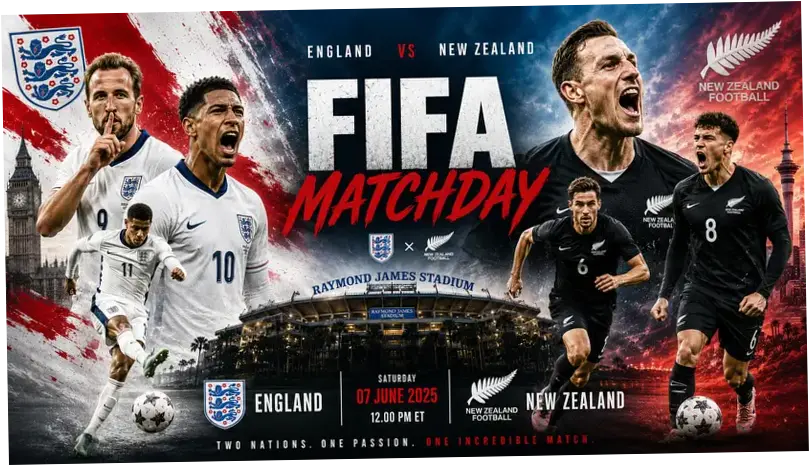 Pertandingan Inggris vs Selandia Baru di FIFA Matchday 2026: Pemanasan