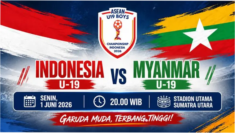 Piala AFF U-19 2026: Indonesia vs Myanmar, Pertarungan Sengit untuk 3 Poin Perdana