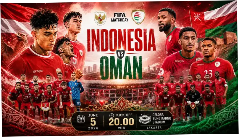 Prediksi Indonesia vs Oman di FIFA Matchday 2026 Malam Ini: Hapus Kutukan 38 Tahun
