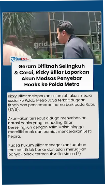 Rizky Billar Geram Difitnah Selingkuh dari Lesti Kejora, Akan Seret Penyebar Hoaks ke Polisi