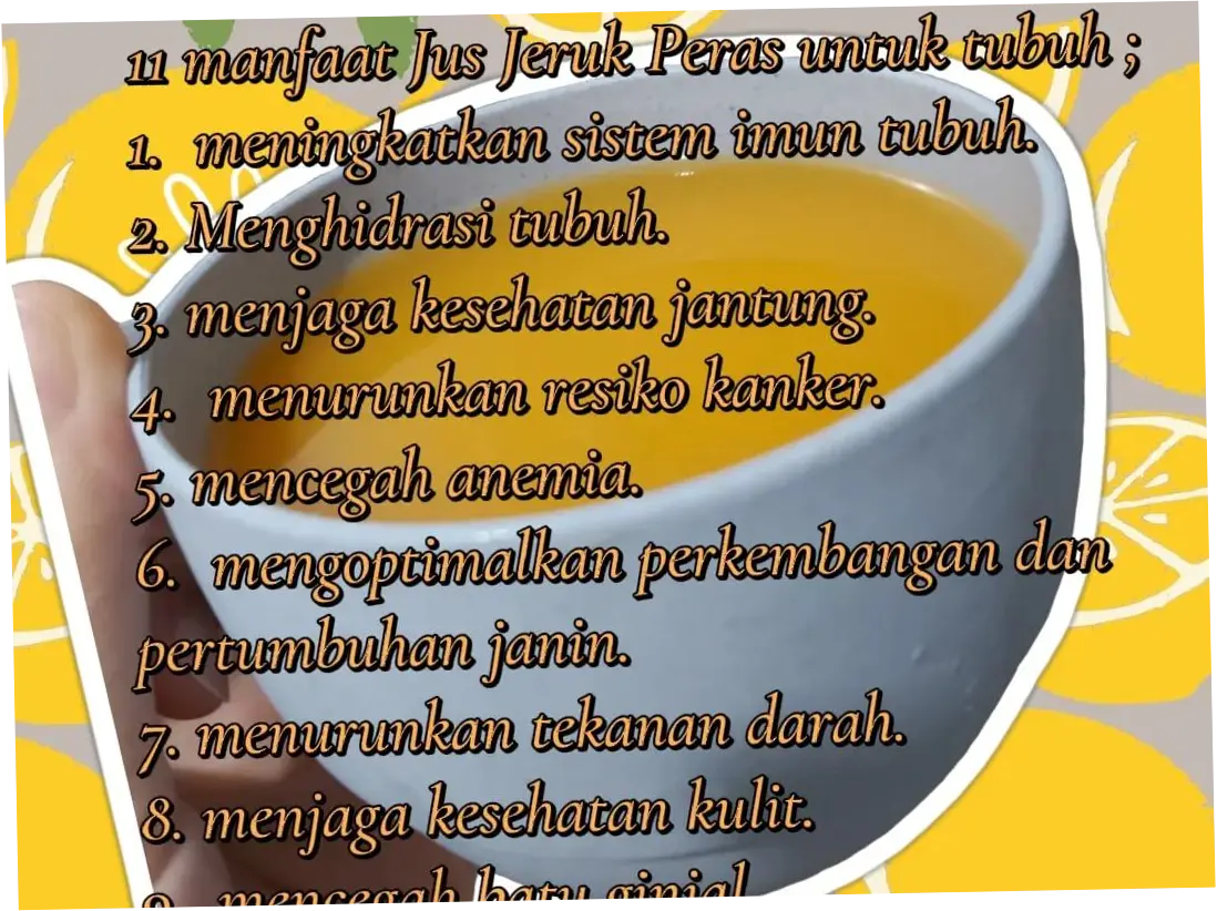 3 Manfaat Jeruk Peras Murni untuk Tubuh, Mengurangi Risiko Batu Ginjal
