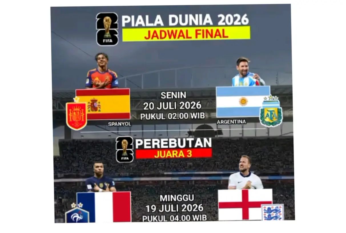 Jadwal Final Piala Dunia 2026 Malam Ini Spanyol vs Argentina: Yamal Ketemu Messi