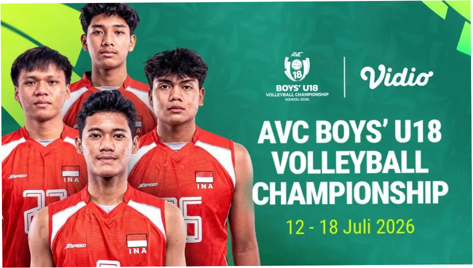 Pertandingan AVC Boys U-18 Volleyball Championship 2026: Indonesia vs Taiwan
